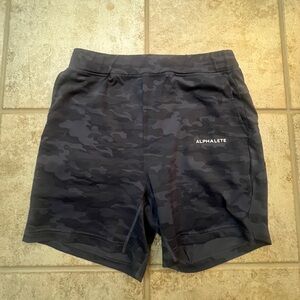 Alphalete Premium Shorts Navy Camo Size Medium